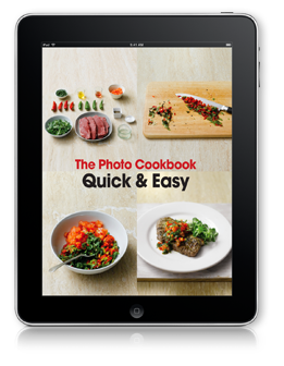 The Photo Cookbook cover on iPad Photo Cookbook cover iPad