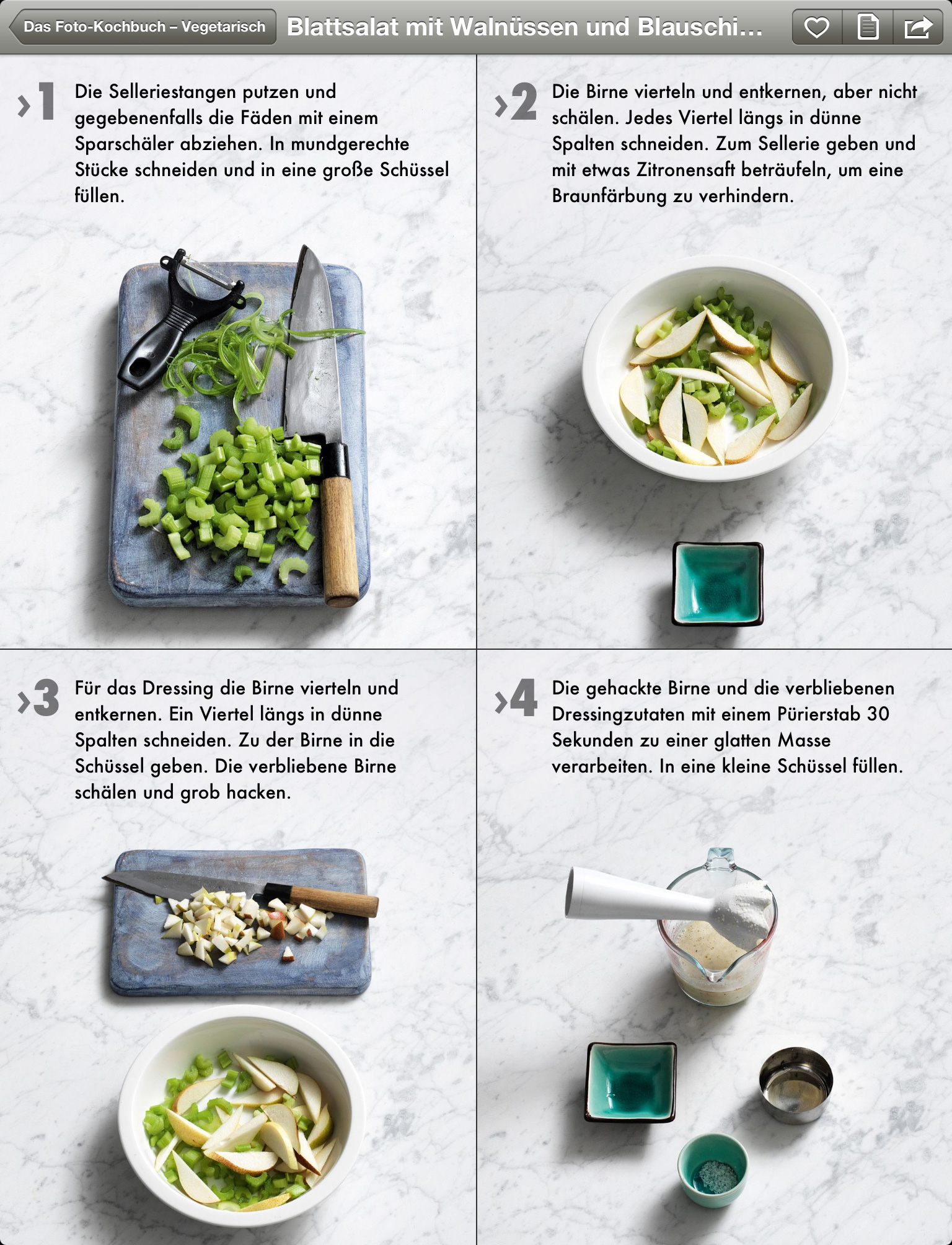Blattsalat mit Walnüssen und Blauschimmelkäse